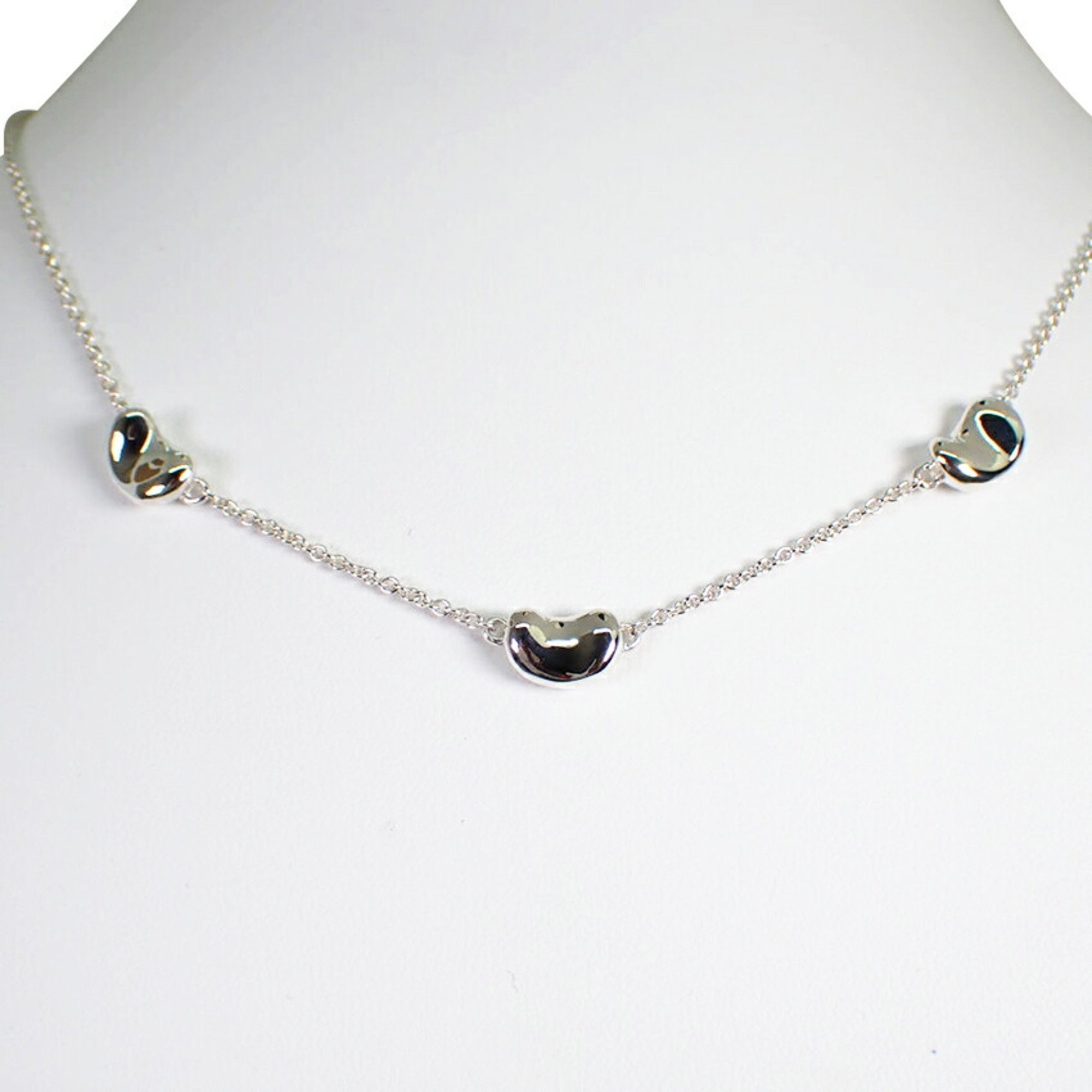 Tiffany 925 Bean 3pc Station Necklace